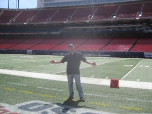 Philip Nelson on the field at Giants Stadium