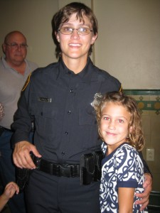 Officer Brandy Roell on graduation day from the San Antonio Police Academy